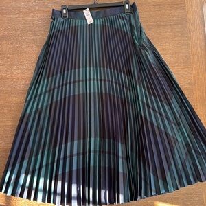Talbots black watch plaid pleated skirt